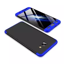 Ультратонкий чехол бампер для Samsung Galaxy J4 Plus GKK Dual Armor Black / Blue (Черный / Синий)