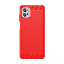 Противоударный чехол бампер для Xiaomi Redmi Note 12 Pro 5G / Poco X5 Pro iPaky Carbon Fiber Red (Красный)