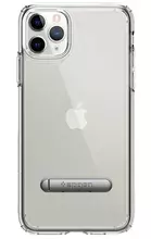 Противоударный чехол бампер Spigen Ultra Hybrid S (встроенная подставка) для iPhone 11 Pro Crystal Clear (Прозрачный) 077CS27443