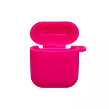 Чехол + карабин Anomaly для наушников AirPods Waterproof Silicone Case Pink (Малиновый)