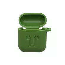 Чехол + карабин Anomaly для наушников AirPods Waterproof Silicone Case Green (Темно-зеленый)