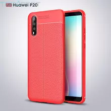 Чехол бампер для Huawei P20 Pro Anomaly Leather Fit Red (Красный)