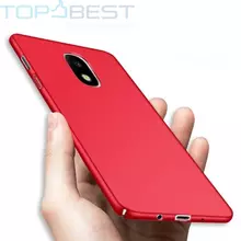 Ультратонкий чехол бампер для Samsung Galaxy J3 2017 J330F Anomaly Matte Red (Красный)