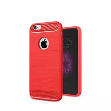 Противоударный чехол бампер для iPhone SE 2022 / iPhone SE 2020 / iPhone 7 / iPhone 8 iPaky Carbon Fiber Red (Красный)