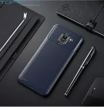 Противоударный чехол бампер для Samsung Galaxy A6 Plus 2018 Ipaky Lasy Blue (Синий)