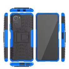 Протиударний чохол бампер для Xiaomi Mi 11i / Poco F3 / Redmi K40 / Redmi K40 Pro Nevellya Case (вбудована підставка) Blue (Синій)