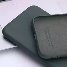 Чехол бампер для Vivo V23 5G Anomaly Silicone (с микрофиброй) Dark Green (Темно Зеленый)