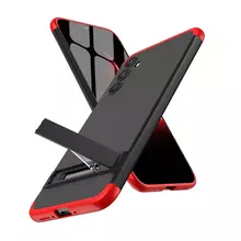 Ультратонкий чехол бампер для Samsung Galaxy A54 GKK Dual Armor Black / Red (Черный / Красный)