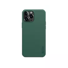 Противоударный чехол бампер Nillkin Super Frosted Shield Pro для iPhone 15 Pro Max Deep Green (Зеленый)