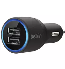 Автомобільна зарядка від прикурювача Belkin Dual Car Charger Black (Чорний)