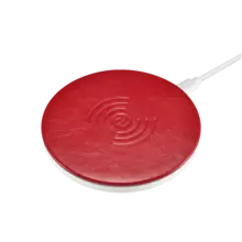 Беспроводная зарядная станция Icarer Microfiber Leather Fast Wireless Charging QX100 Red (Красный) IWXC003
