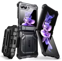 Противоударный чехол бампер i-Blason Armorbox (встроенная подставка) для Samsung Galaxy Z Flip 5 Black (Черный)