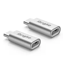 Адаптер Ringke MicroUSB to Type C Adapter (2 pack) Silver (Серебряный)