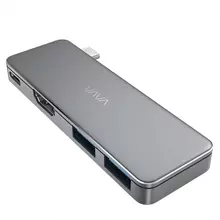 USB-Hub VAVA USB C Hub Adapter with 3.1 Power Delivery, HDMI Port, 2 USB 3.0 Ports for Type C Laptops Gray (Серый) VA-UC003