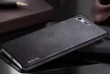 Чехол бампер для Sony Xperia 10 X-Level Leather Bumper Black (Черный)