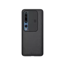 Противоударный чехол бампер Nillkin CamShield (шторка на камеру) для Xiaomi Mi10 / Mi10 Pro Black (Черный)