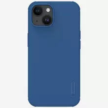 Противоударный чехол бампер Nillkin Super Frosted Shield Pro Magnetic для iPhone 15 Peacock Blue (Синий) 