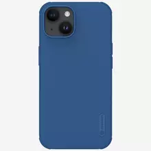 Противоударный чехол бампер Nillkin Super Frosted Shield Pro Magnetic для iPhone 15 Plus Peacock Blue (Синий) 