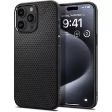 Протиударний чохол бампер Spigen Liquid Air для iPhone 15 Pro Matte Black (Матовий Чорний) ACS06704