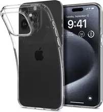 Противоударный чехол бампер Spigen Liquid Crystal для iPhone 15 Pro Crystal Clear (Прозрачный) ACS06699