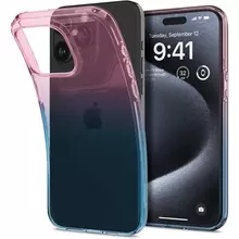Противоударный чехол бампер Spigen Liquid Crystal для iPhone 15 Pro Gradation Pink (Розовый) ACS06700