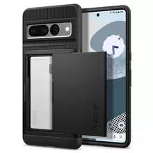 Противоударный чехол бампер Spigen Slim Armor CS (с отделом для карт) для Google Pixel 7 Pro Black (Черный) ACS04731