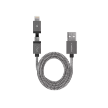 Кабель для зарядки Momax Elite-Link 2 in 1 Lightning &amp; Micro USB Cable Black (Черный) DL4
