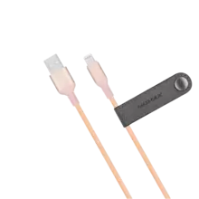 Кабель для зарядки Momax ELITE Link Triple-Braided Nylon Lightning Cable Pink (Розовый) DL11