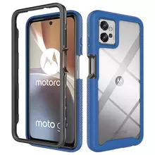Противоударный чехол бампер для Motorola Moto G84 Anomaly Hybrid 360 Black / Blue (Черный / Синий) 