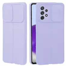 Противоударный чехол бампер для Xiaomi Mi 11i / Poco F3 / Redmi K40 / Redmi K40 Pro Anomaly Leather Fit Pro (шторка на камеру) Light Purple (Светло Пурпурный)