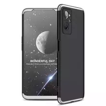 Ультратонкий чохол бампер для Motorola Moto G54 GKK Dual Armor Black / Silver (Чорний / Сріблястий) 