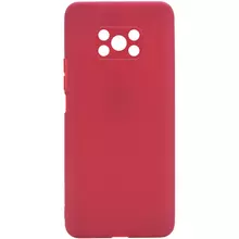 Чохол бампер для Xiaomi Poco X3 NFC / Xiaomi Poco X3 Pro Epik Candy Full Camera Camellia (Червоний) 