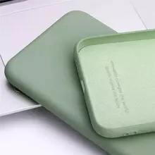 Чехол бампер для Oppo A78 4G Anomaly Silicone (с микрофиброй) Light Green (Светло Зеленый) 