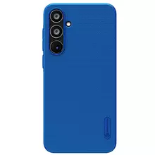 Противоударный чехол бампер Nillkin Super Frosted Shield для Samsung Galaxy A35 Peacock Blue (Синий) 
