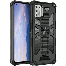 Противоударный чехол бампер для Samsung Galaxy A35 Anomaly Hybrid Armor (встроенная подставка) Black (Черный) 
