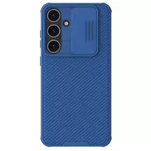 Противоударный чехол бампер Nillkin CamShield Pro (шторка на камеру) для Samsung Galaxy S24 Plus Blue (Синий) 