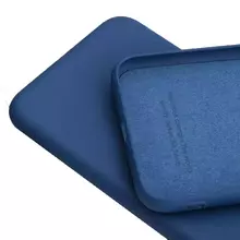 Чехол бампер для Samsung Galaxy A15 Anomaly Silicone (с микрофиброй) Blue (Синий) 