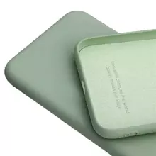 Чехол бампер для Samsung Galaxy A15 Anomaly Silicone (с микрофиброй) Light Green (Светло Зеленый) 