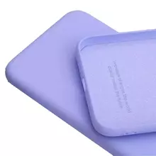 Чехол бампер для Xiaomi Poco F6 Anomaly Silicone (с микрофиброй) Light Purple (Светло Пурпурный) 