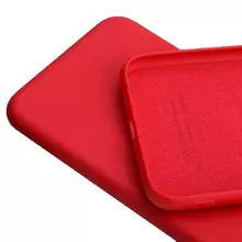 Чехол бампер для Xiaomi Poco F6 Anomaly Silicone (с микрофиброй) Red (Красный) 