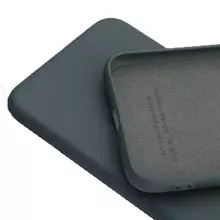 Чохол бампер для Xiaomi Poco F6 Pro Anomaly Silicone (з мікрофіброю) Dark Green (Темно зелений) 