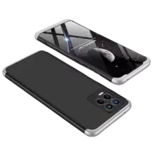 Ультратонкий чехол бампер для Xiaomi Poco F6 GKK Dual Armor Black / Silver (Черный / Серебристый) 