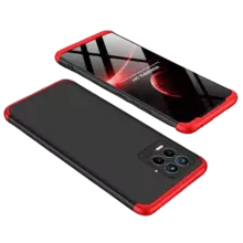 Ультратонкий чехол бампер для Xiaomi Poco F6 Pro GKK Dual Armor Black / Red (Черный / Красный) 