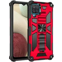 Противоударный чехол бампер для Motorola Edge 40 Pro Anomaly Hybrid Armor (встроенная подставка) Red (Красный) 
