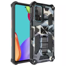 Протиударний чохол бампер для Realme Note 50 Anomaly Hybrid Armor (вбудована підставка) Camo / Blue (Камуфляж / Синій)