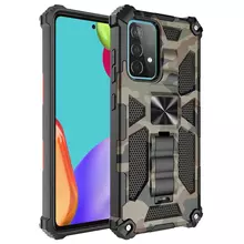 Противоударный чехол бампер для Vivo X100 Pro Anomaly Hybrid Armor (встроенная подставка) Army Green (Армейский Зеленый)