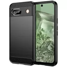 Протиударний чохол бампер для Google Pixel 8a iPaky Carbon Fiber Black (Чорний)