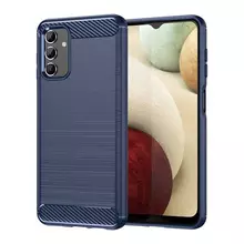Противоударный чехол бампер для Realme C65 iPaky Carbon Fiber Blue (Синий)