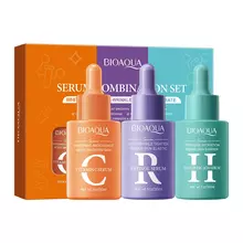Набір сироваток для обличчя Bioaqua Serum Combination Set (Вітамін C, Ретинол, Гіалуронова кислота), 3х30 мл Набір сироваток для обличчя Bioaqua Serum Combination Set (Вітамін C, Ретинол, Гіалуронова кислота), 3х30 мл