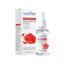 Освітлююча сироватка для обличчя з екстрактом гранату SADOER Pomegranate Freshen Brightening Face Serum, 30 мл Освітлююча сироватка для обличчя з екстрактом гранату SADOER Pomegranate Freshen Brightening Face Serum, 30 мл